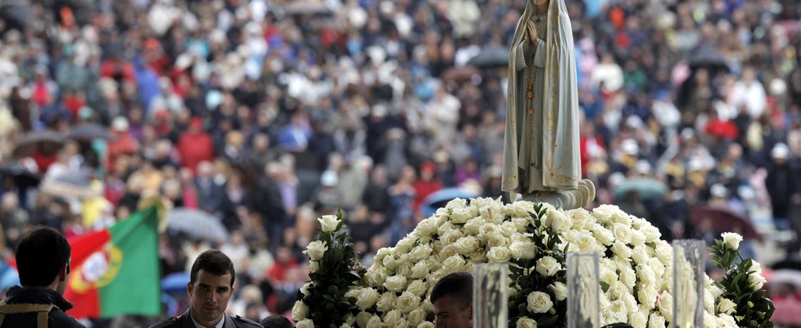 imagem peregrina nossa senhora de Fátima foto:  EPA/PAULO CUNHA