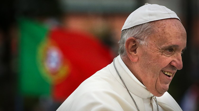 Papa Francisco e bandeira portugal - Fátima - Foto: Mário Cruz/Lusa