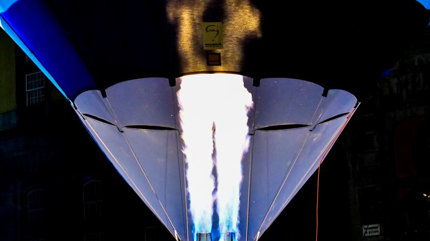 Balão de Ar Quente Renascença no Largo Amor de Perdição, Porto Foto: Paulo Aragão