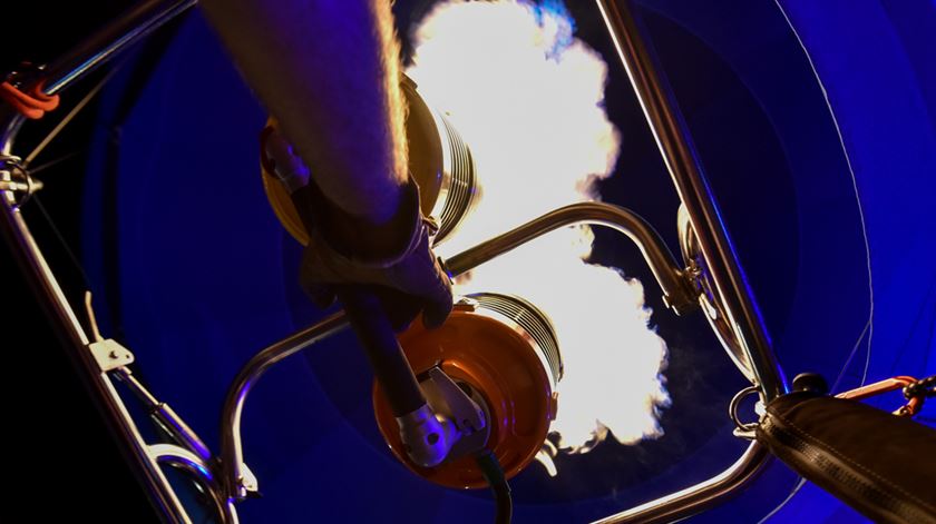 Balão de Ar Quente Renascença no Largo Amor de Perdição, Porto Foto: Paulo Aragão