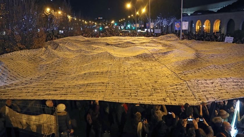 Manifestação pelo clima em Madrid, à margem da COP25. 6 dezembro 2019. Foto: Kiko Huesca/EPA