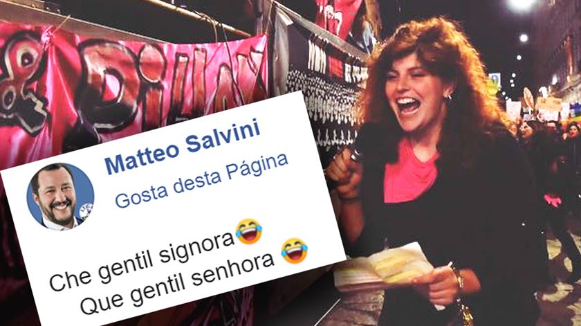 Salvini partilhou uma foto online e o abuso não tardou. Mulher retratada vai apresentar queixa