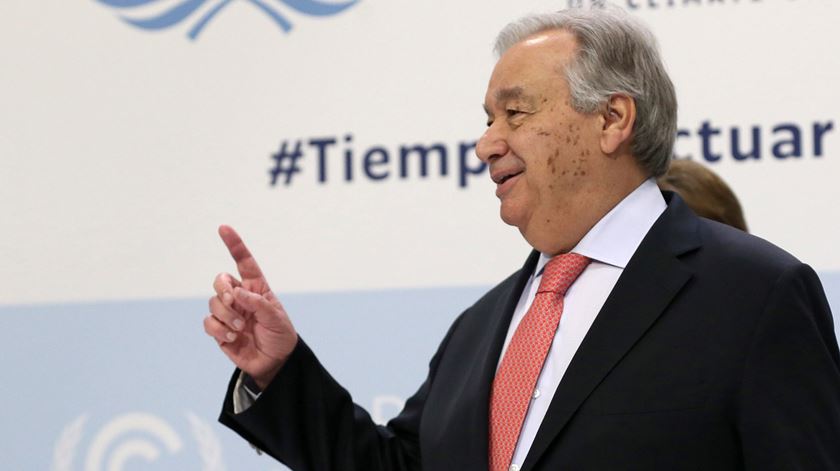 António Guterres na COP25, véspera da cimeira do Clima em Madrid (01/12/2019) Foto: Javier Lizon/EPA