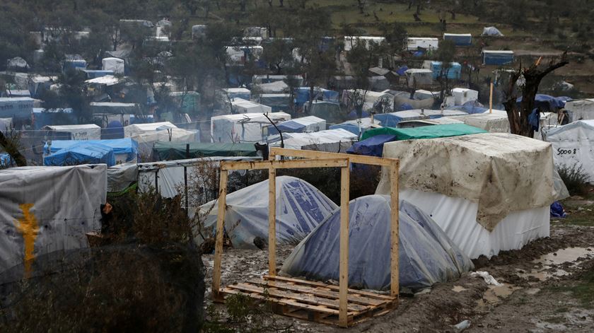 campo de refugiados de Moria, na ilha grega de Lesbos (10/02/2020) Foto: Elias Marcou/Reuters