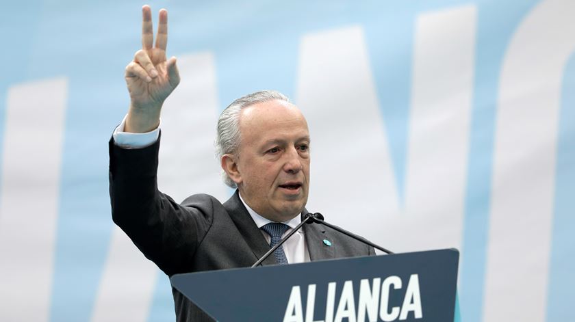 Santana Lopes no discurso de encerramento do Aliança Foto António Cotrim Lusa