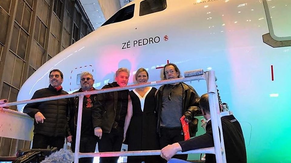 Zé Pedro deu nome a avião da TAP