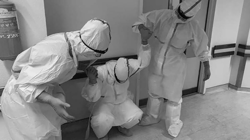 Esta fotografia de enfermeiros...