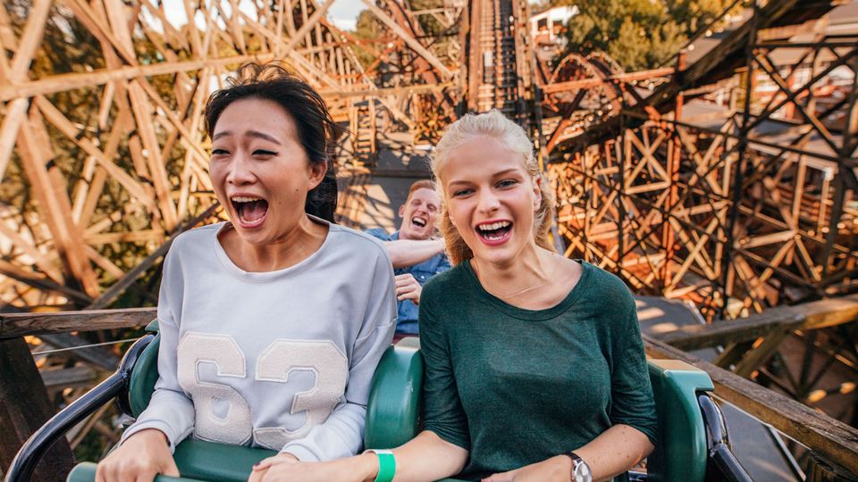 Visitantes de parques de diver... Visitantes de parques de diver...